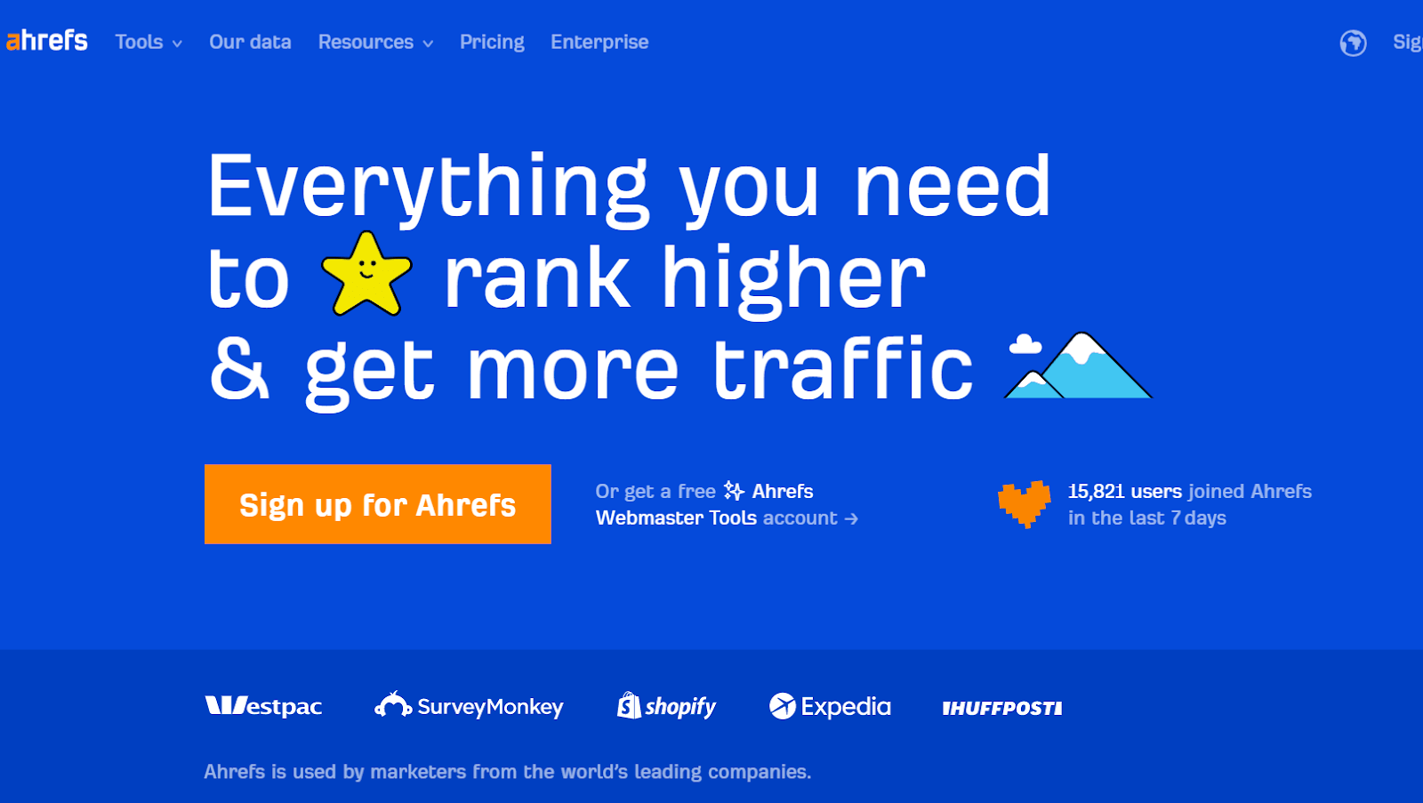 Ahrefs’ above-the-fold approach
