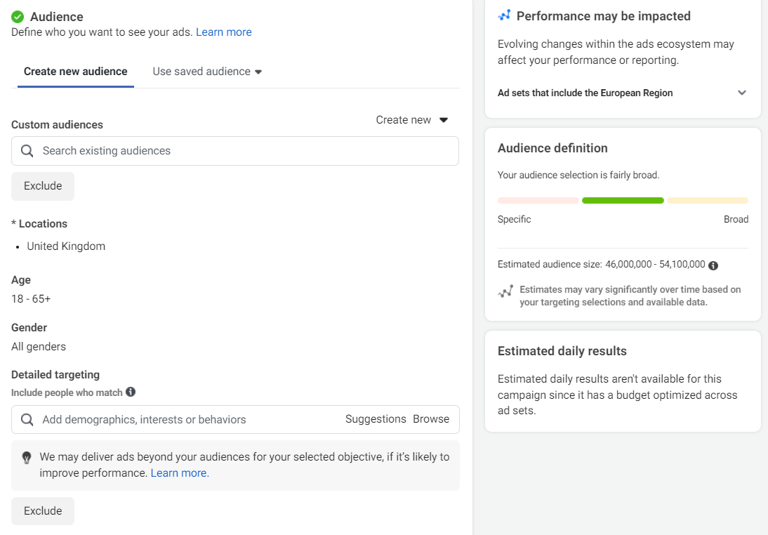 Facebook Ads Audience