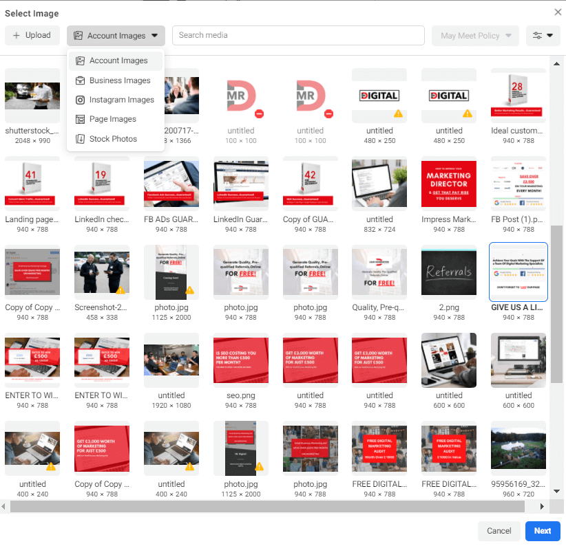 Facebook Ads Image Library
