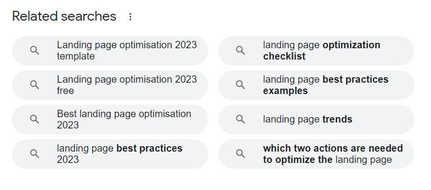 Google searches related