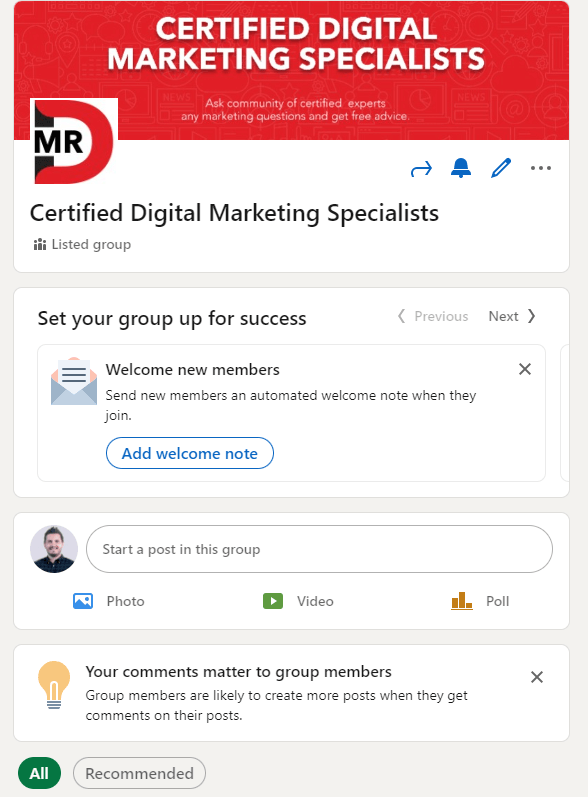 LinkedIn brand message