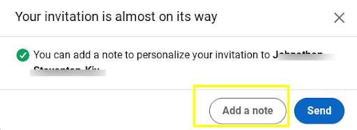 LinkedIn connection request