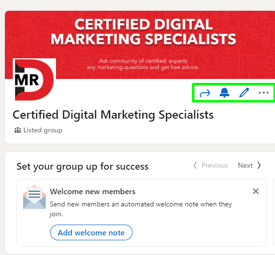 LinkedIn group logo and cover picture