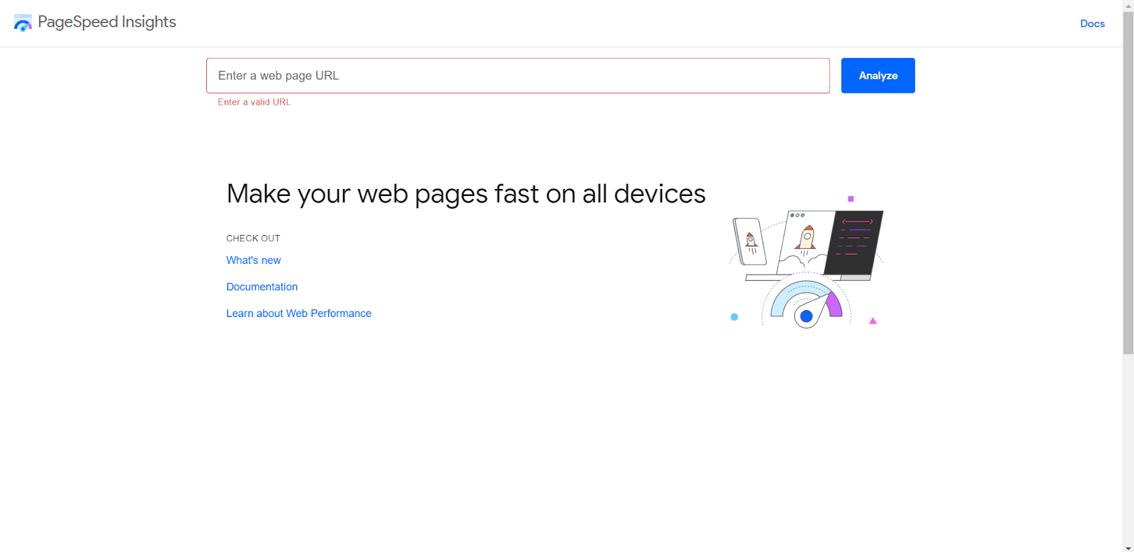 PageSpeed Insight tool