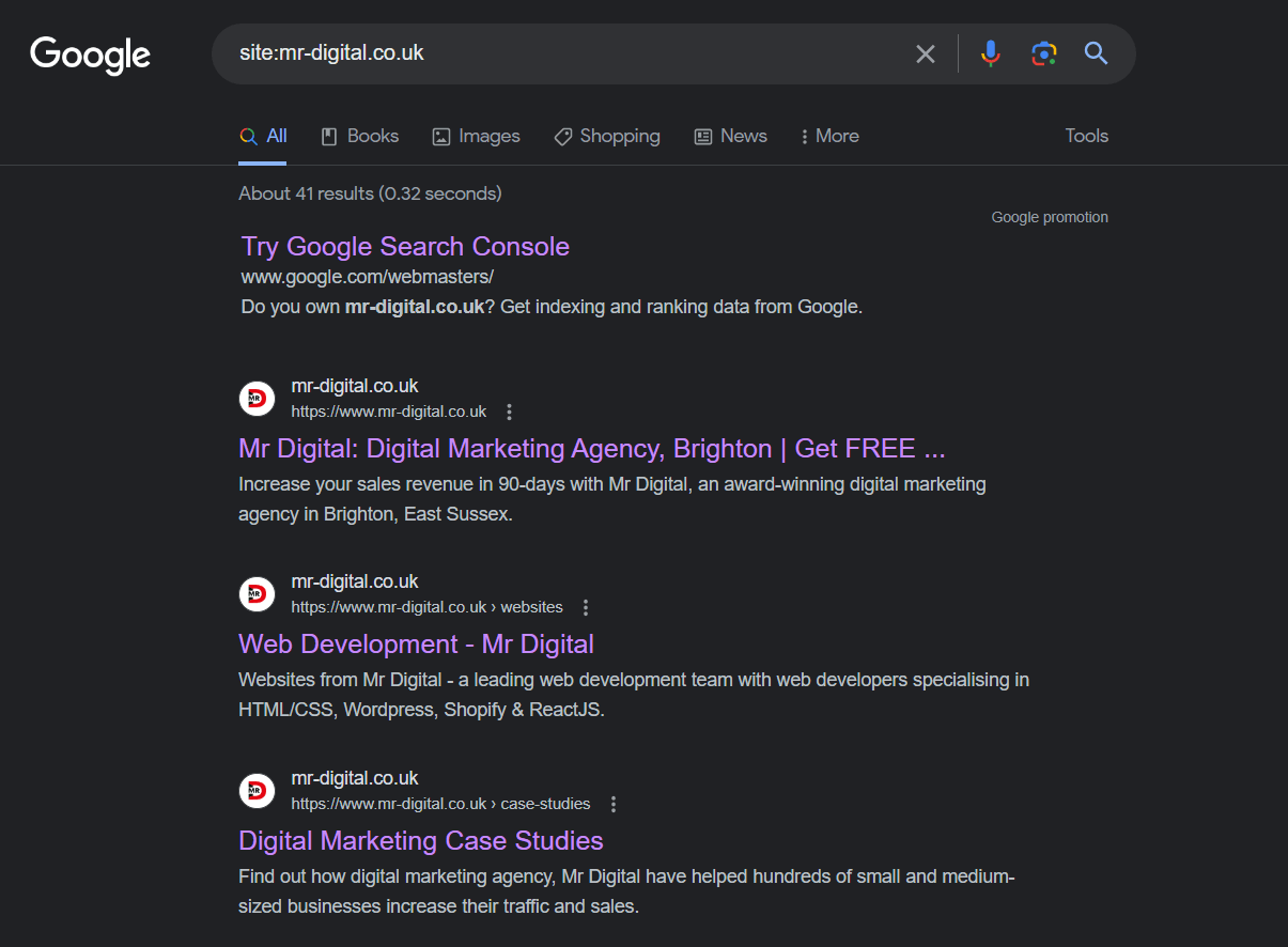 Testing properly indexed
