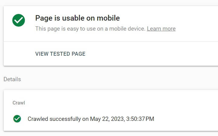 mobile-friendly test