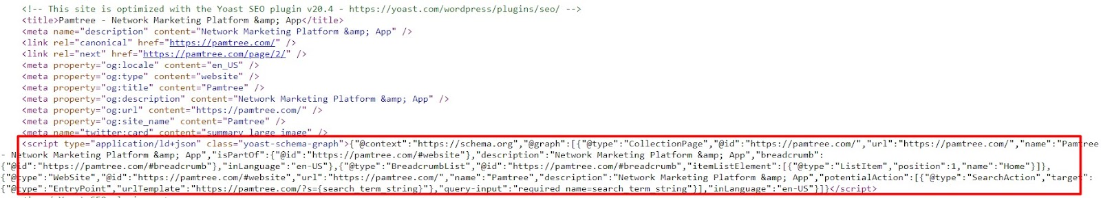 screenshot of the coding