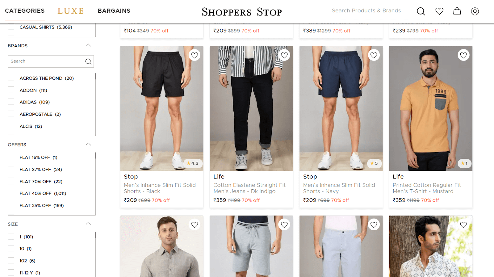 visitor to a detailed category page
